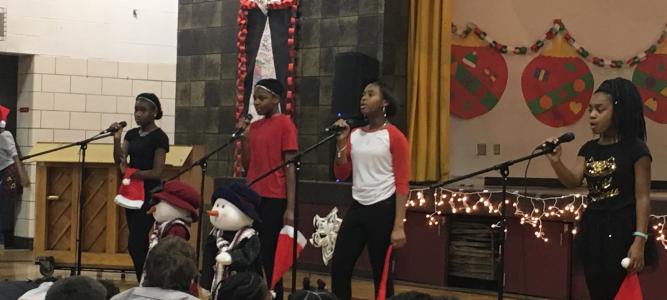 Performing Christmas Song
