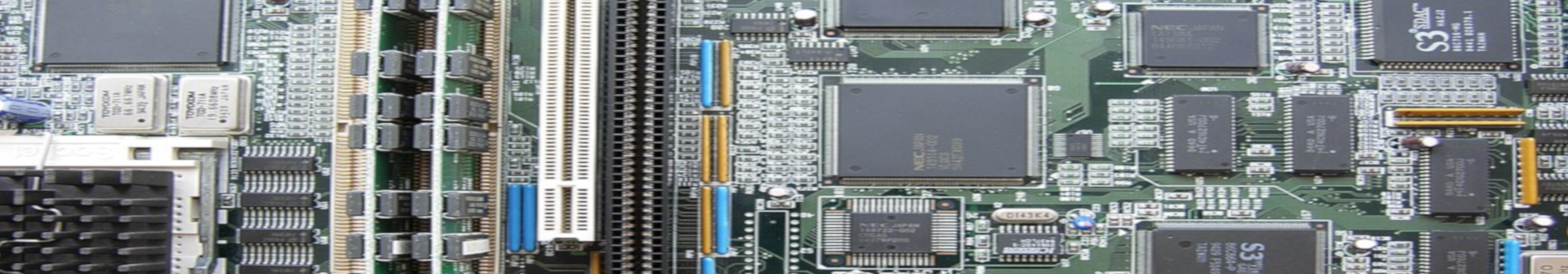 Detail view of a motherboard